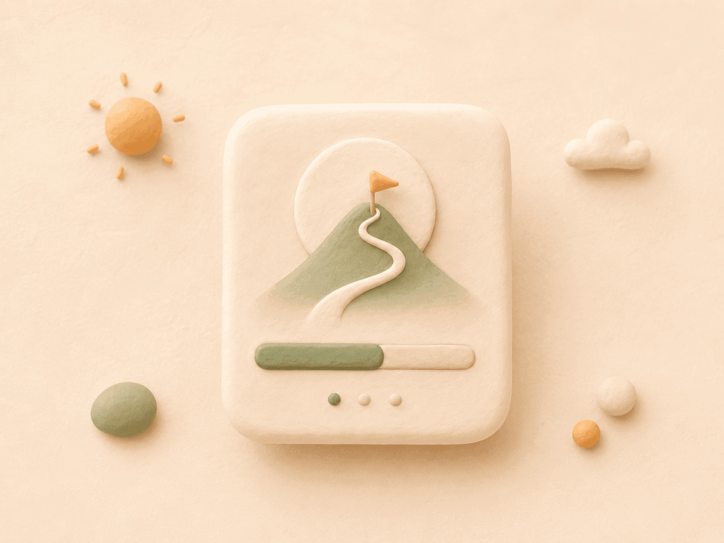 Illustration for setting the goals with tasks, pace, and progress