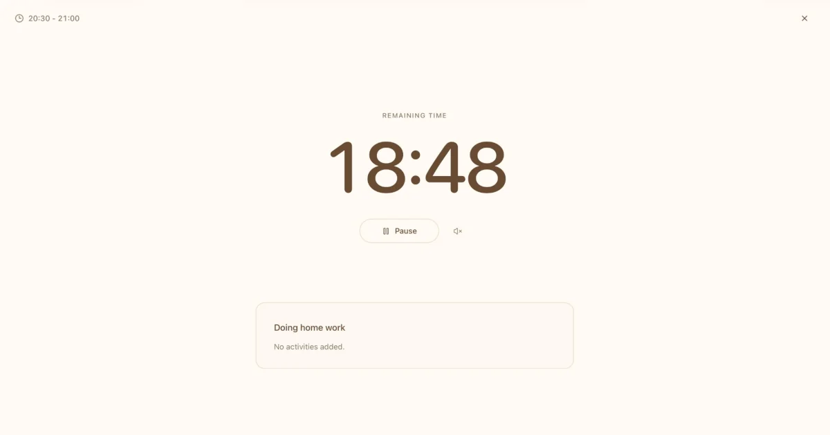 How to Start a Timer for a Task and Focus on It Fullscreen